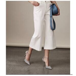 Reiss Leo Cropped Wide-leg Jeans